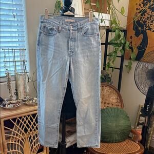 Levi’s Light Blue Wedgie Straight Button Fly Denim Jeans